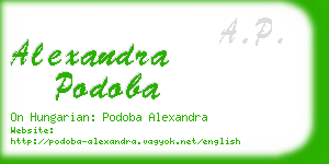 alexandra podoba business card